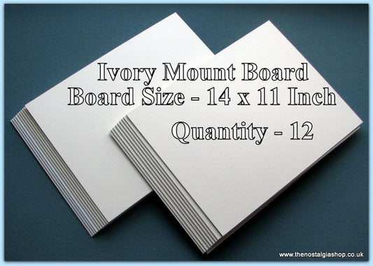 Mount Board. Ivory. Size 14 x 11 Inch. Quantity 12 Sheets.