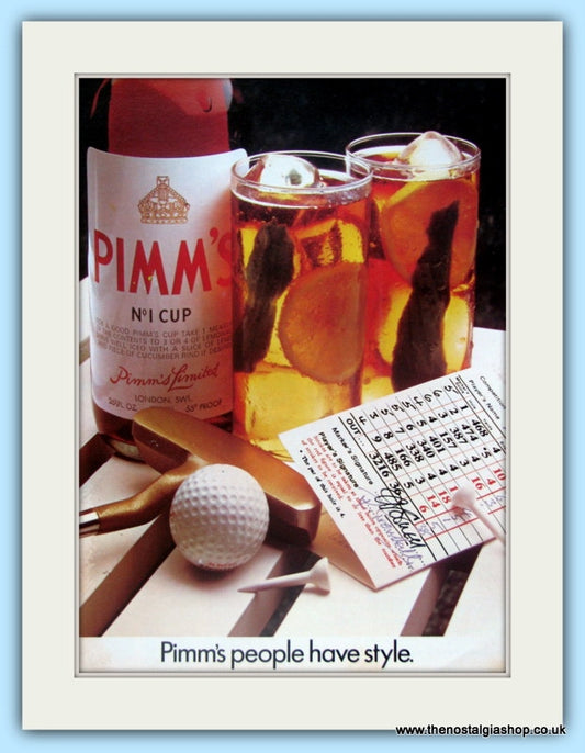 Pimm's People Have Style. 2 x Original Adverts 1975 (ref AD4820)