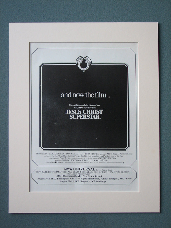 Jesus Christ Superstar 1973 Original advert (ref AD508)