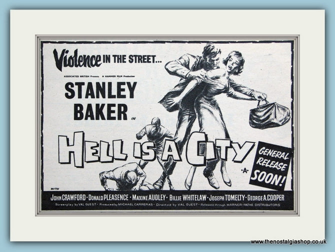 Hell Is A City, 1960 starring Stanley Baker Original Advert (ref AD3191)