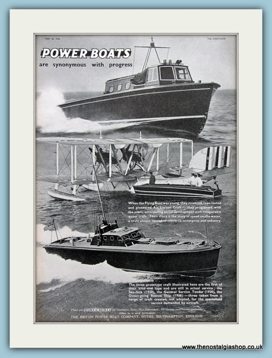 Power Boats Original Advert 1938 (ref AD2331)