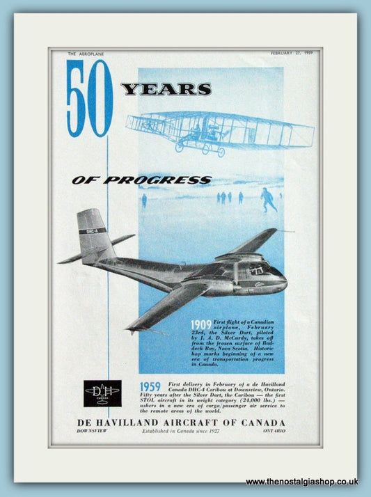De Havilland Canada DHC-4  Original Advert 1959 (ref AD4271)