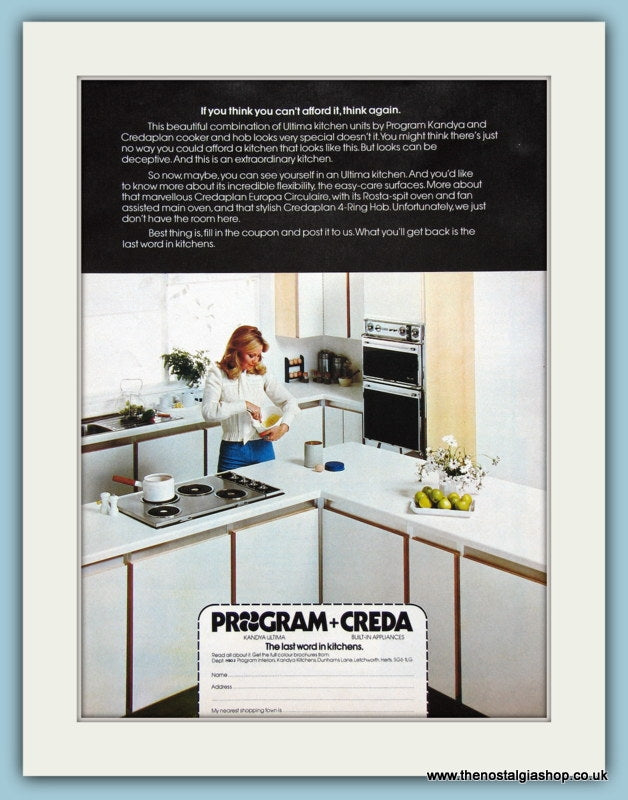 Program Kandya And Credaplan Kitchen Furniture Original Advert 1975 (ref AD2783)
