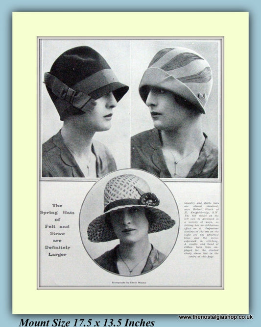 Spring Hats Original Advert 1928 (ref AD9249)