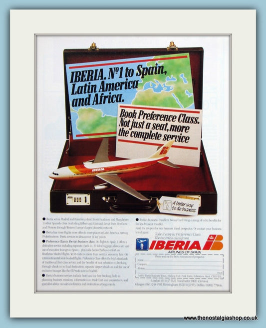 Iberia Airlines Original Advert 1985 (ref AD2182)