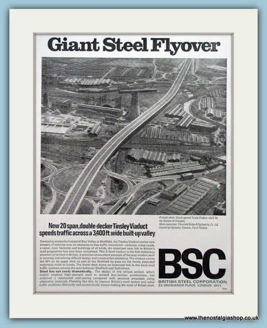 British Steel Corporation Original Advert 1968 (ref AD3669)