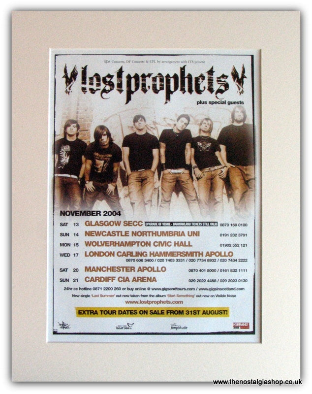 Lostprophets Tour Advert 2004 (ref AD1809)