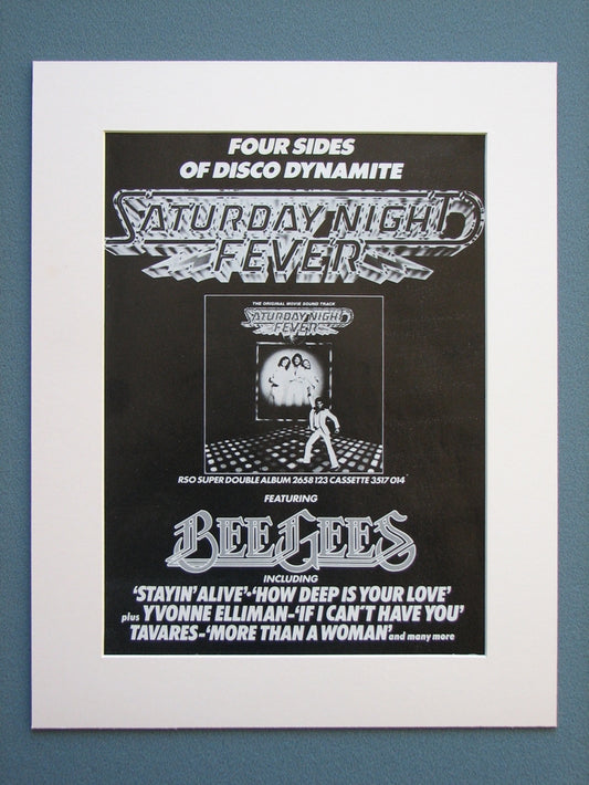 Saturday Night Fever Bee Gees Original Advert 1978 (ref AD670)