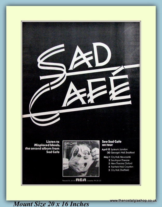 Sad Cafe On Tour April Original Advert 1978 (ref AD9252)