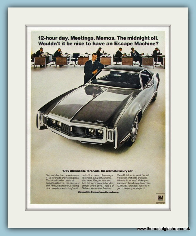 Oldsmobile Tornado Original Advert 1970 (ref AD8210)