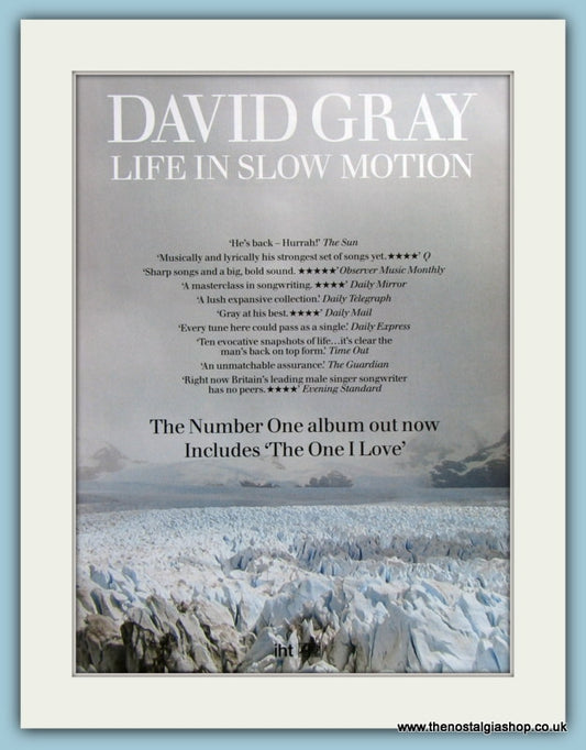 David Gray Life In Slow Motion Original Advert 2005 (ref AD4158)
