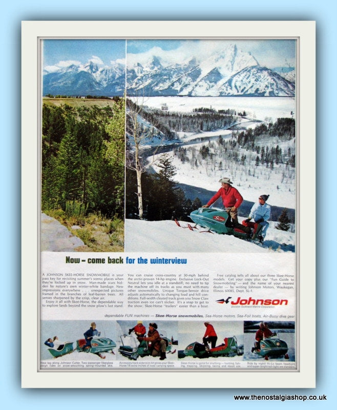 Johnson Snowmobiles 1961 Original Advert (ref AD8100)