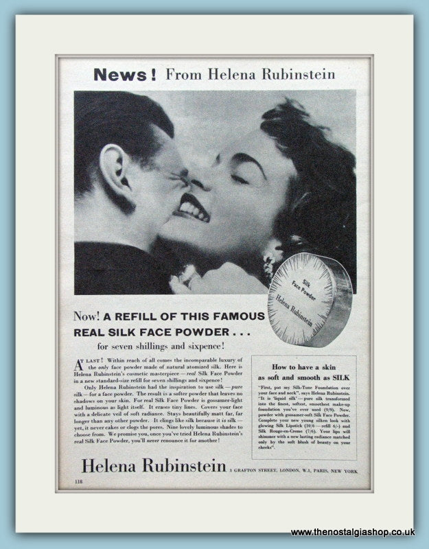 Helena Rubinstein Silk Face Powder. Original Advert 1955 (ref AD4305)