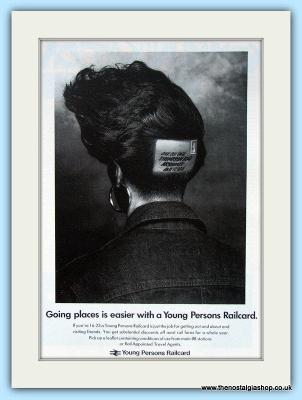 Young Persons Railcard Original Advert 1990 (ref AD6559)