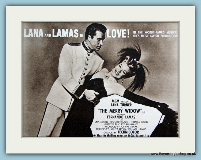 The Merry Widow starring Lana Turner, 1952 Original Advert (ref AD3214)