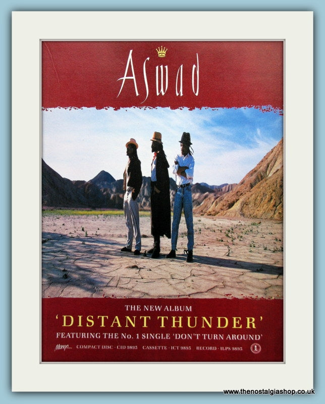 Aswad, Distant Thunder Original Advert 1988 (ref AD3096)