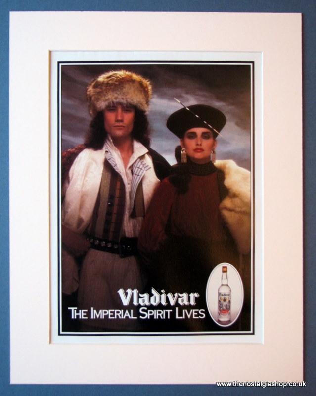Vladivar Vodka. Set of 2 Original adverts 1986 (ref AD1161)