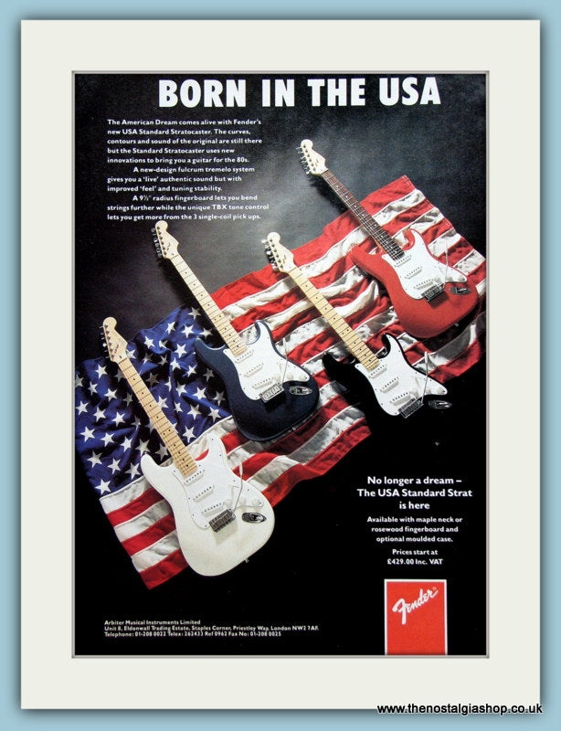 Fender Guitars Original Advert 1989 (ref AD2738)