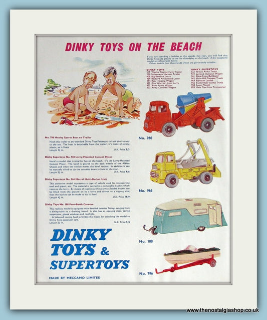 Dinky Toys & Supertoys. Original Advert 1961 (ref AD2833)