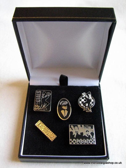 Specials & Ska Man Set of 5 Enamel Badges in Box.