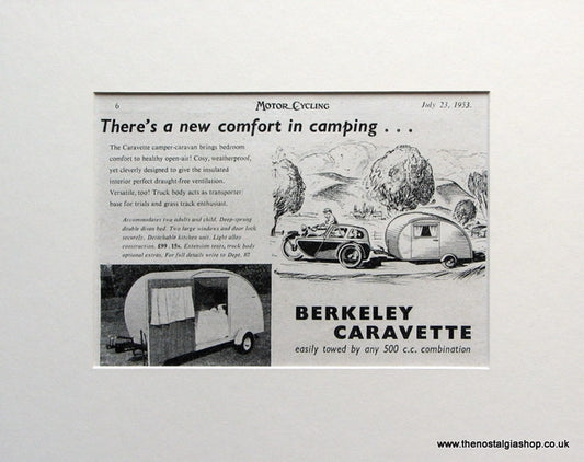 Berkeley Caravette 1953 Original Advert (ref AD1593)