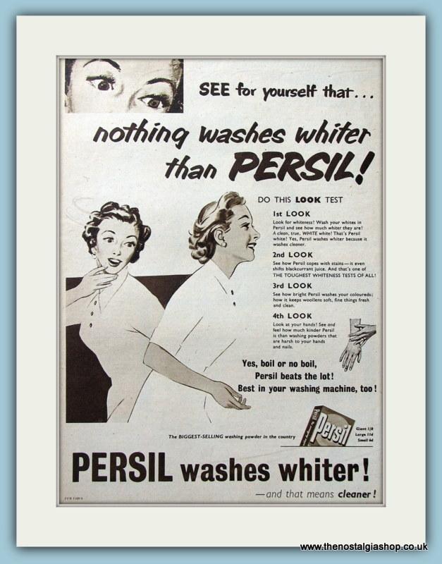 Persil Washing Powder Set Of 2 Original Adverts 1951/54 (ref AD4352)