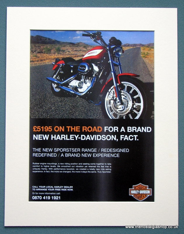 Harley Davidson Sportster. Original advert 2003 (ref AD1228)