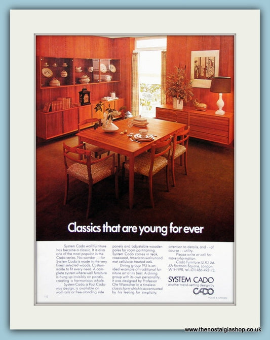 Cado System Wall Furniture Original Advert 1976 (ref AD2436)