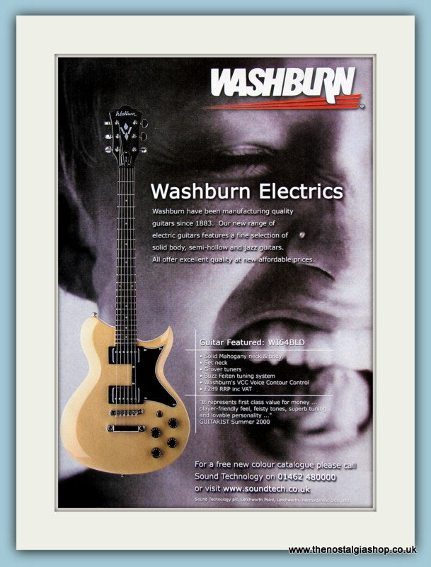 Washburn Guitars. Original Advert 2001 (ref AD2360)