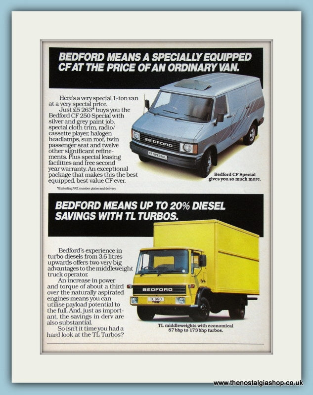 Bedford Vans Original Advert 1983 (ref AD2990)