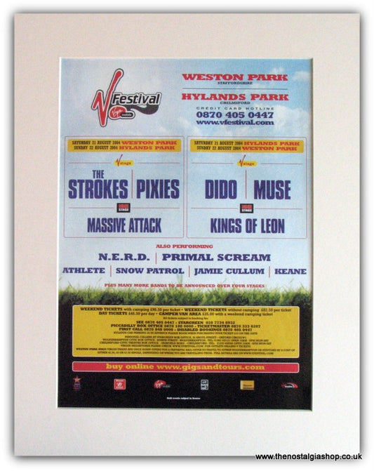 V Festival 2004 Original Advert, Dido Muse. (ref AD1812)