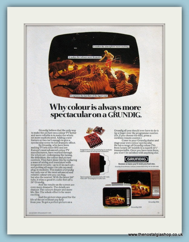 Grundig Colour Television Original Advert 1975 (ref AD3035)