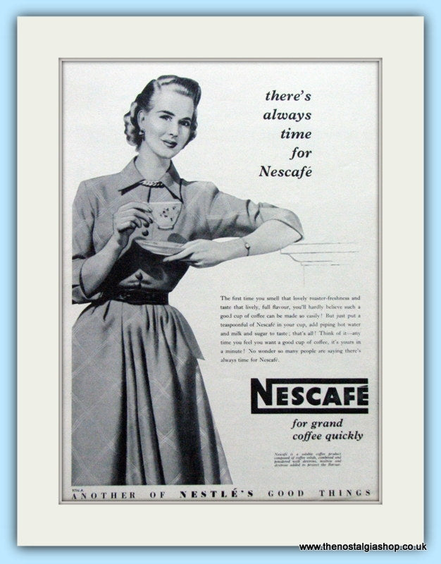 Nescafe. Original Advert 1954 (ref AD4742)