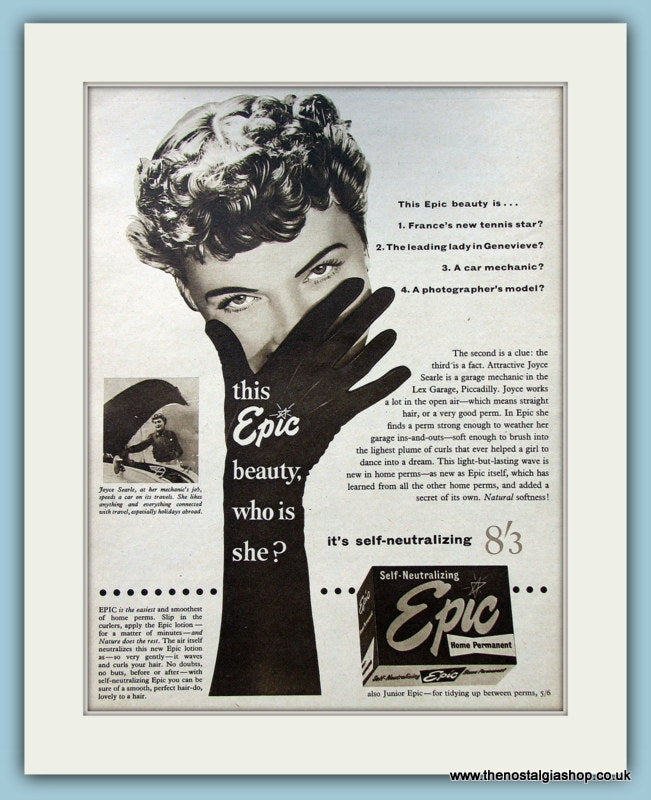 Epic Perm Original Advert 1955 (ref AD4324)