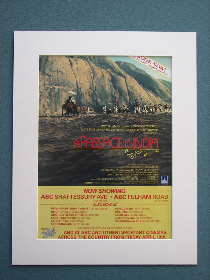 A Passage To India 1985 Original advert (ref AD686)