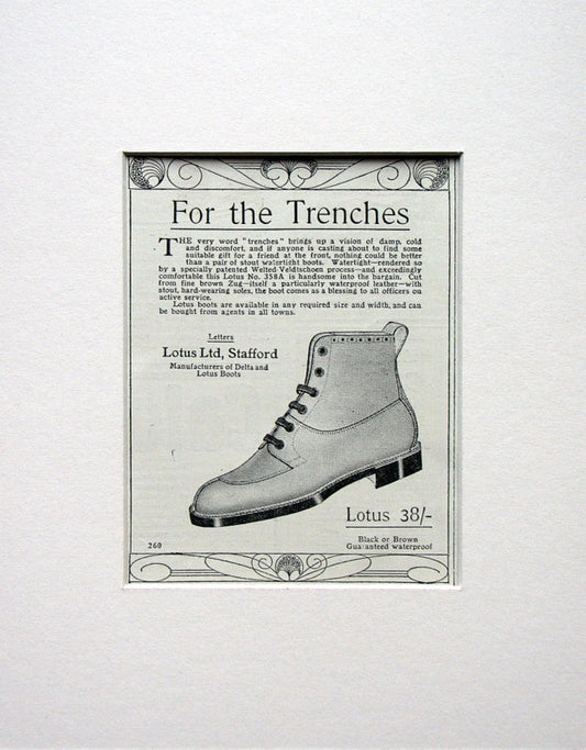 Lotus Boots. Original advert 1915 (ref AD1516)