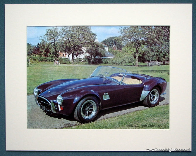 A.C. Ford Cobra 427 1966. Colour Photo Print 1975 (ref AD1331)