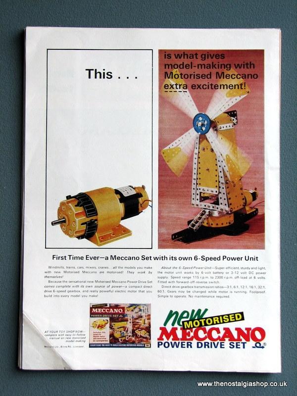 Meccano Model Sets. Set of 2 1966 Original Adverts (ref AD2860)