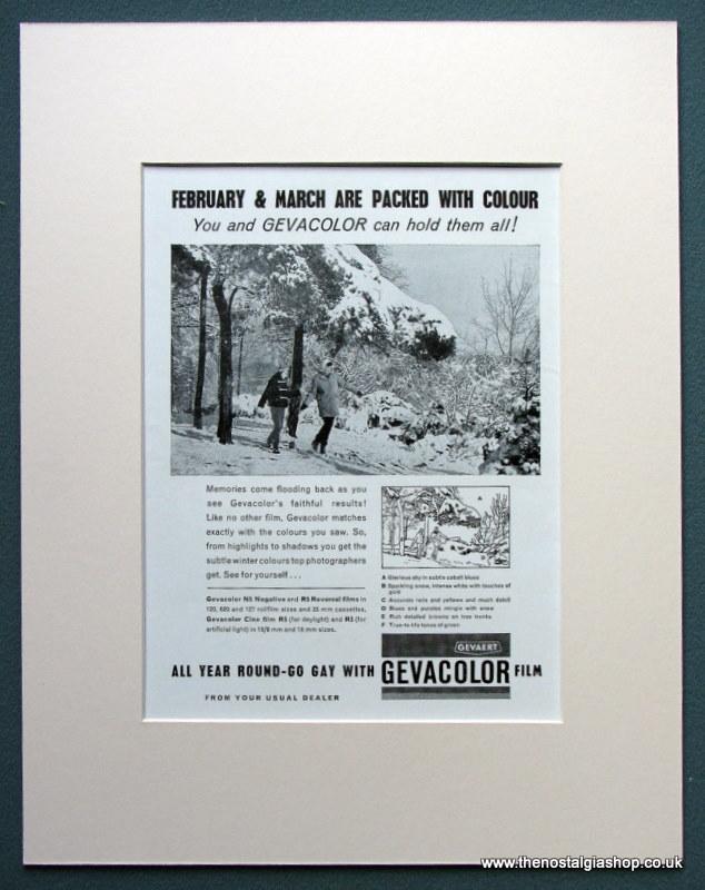 Gevacolor Film Set Of 2 Original Adverts 1963 (ref AD1085)