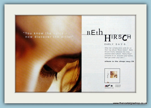 Beth Hirsch, Early Days. Original Advert 2000 (ref AD1951)