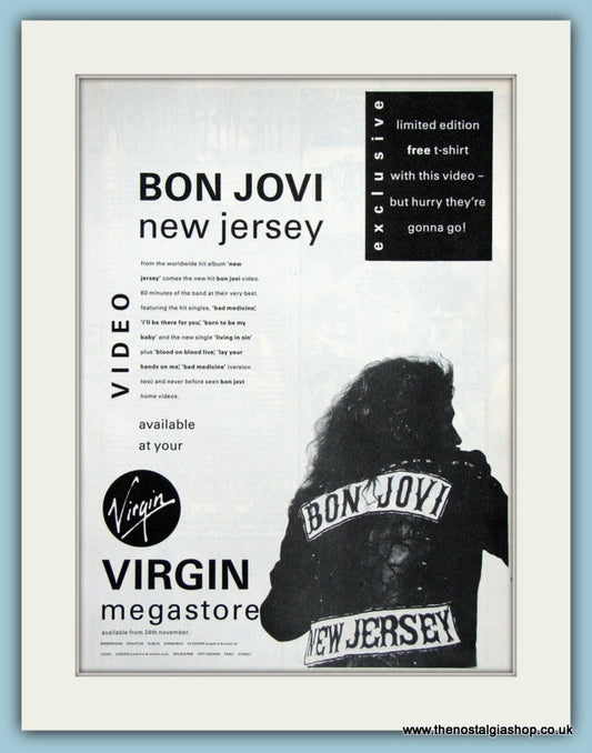 Bon Jovi New Jersey 1989 Original Advert (ref AD3270)