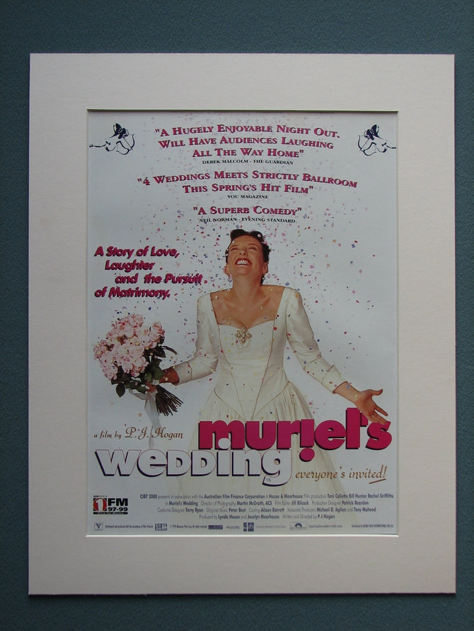Muriel's Wedding Original Advert 1995 (ref AD763)