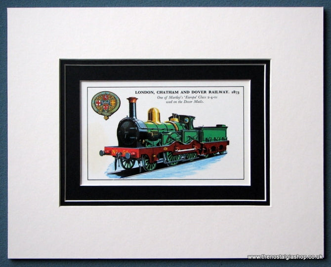 London Chatham And Dover Railway 'Europa' 2-4-os Mounted Print (ref SP16)