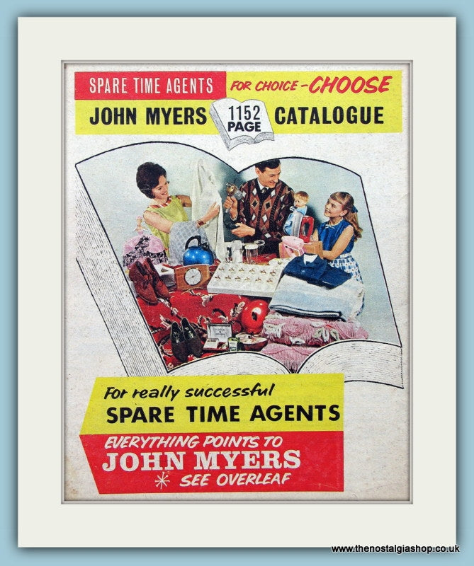John Myers Catalogue 1960's Original Advert (ref AD4542)