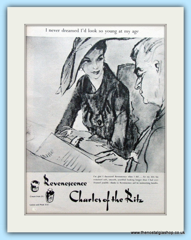 Charles Of The Ritz Revenescence Original Advert 1955 (ref AD4714)
