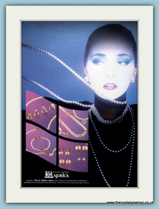 Majorica Jewellery And Pearls Original Advert 1984 (ref AD6225)