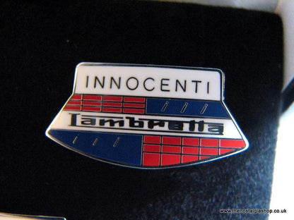 Lambretta. Set of 5 Enamel Badges (inc Keyring)