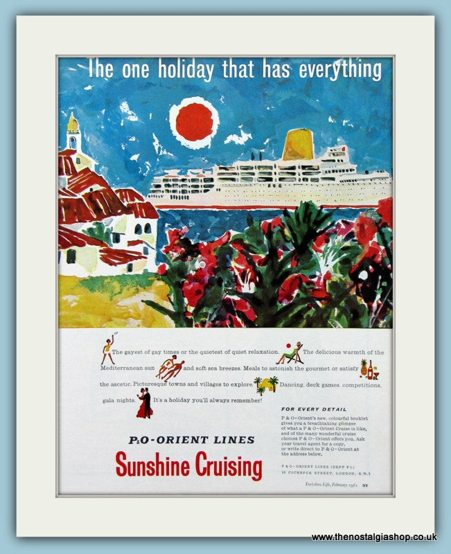P & O Orient Lines Original Advert 1961 (ref AD2281)
