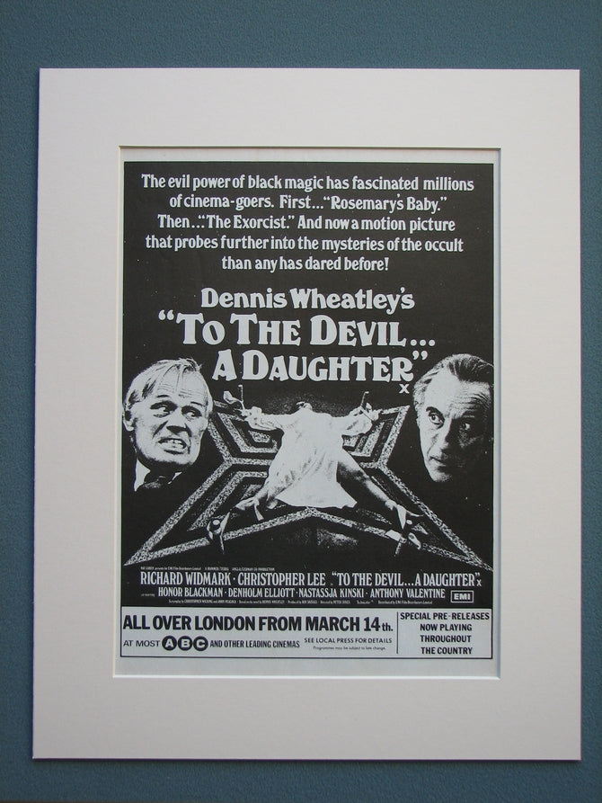 To The Devil A Daughter 1976 Original advert (ref AD610)
