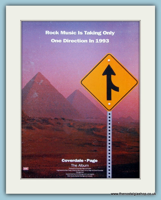 Coverdale.Page The Album Original Music Advert 1993 (ref AD3770)